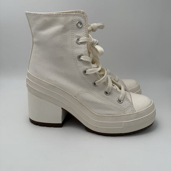 Converse Woman's De Luxe Chuck 70 Heel All Star High top Sneakers Taylor Sz 8.5 - Picture 2 of 9